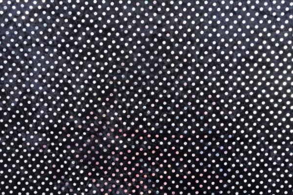50x70 cm Zuschnitt Panne Samt Pailetten - Schwarz